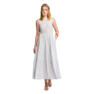 Kocca Defined Flowing Full Length Dress - Dames - Casual kleedjes - Blauw - XS - Leer - Kleedjes