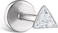 Maria Tash Diamond Triangle Single Stud Earring in White Gold at Nordstrom, Size 3