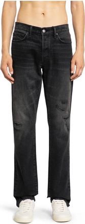 Tom Ford Straight Fit Jeans, male, Black, W30, Blackwashed Denim Straight Leg Jeans