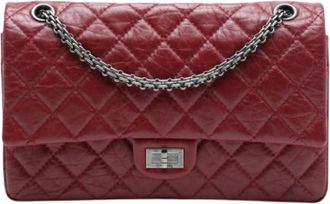 Chanel Pre-owned Classic Double Flap Shoulder Bag - Dames - Vintage Schoudertas - Rood - ONE Size - Leer - Vintage