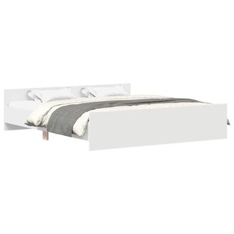 Berkfield Home Bed Frame with Headboard & Footboard White 160x200 cm