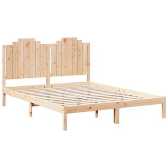 vidaXL Cama Extralarga Sin Colch&oacute;n Madera Maciza 140x210 Cm Vidaxl