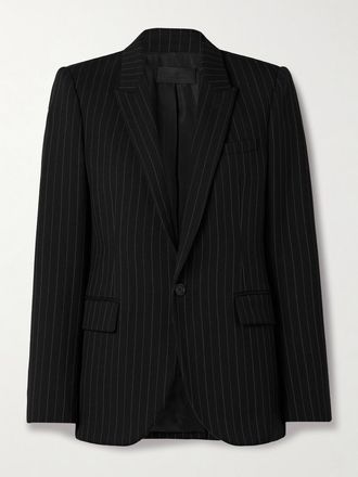 Nili Lotan Blazer Gessato In Twill Di Misto Lana Anabel - Nero