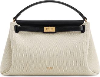 JW PEI Carmen Top Handle Bag in Black/canvas at Nordstrom