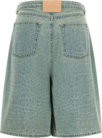 Nude Bermuda Shorts - Green