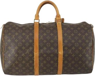 Louis Vuitton Pre-owned Weekend Bags, female, Brown, Size: ONE SIZE Pre-owned Keepall Travel Bag