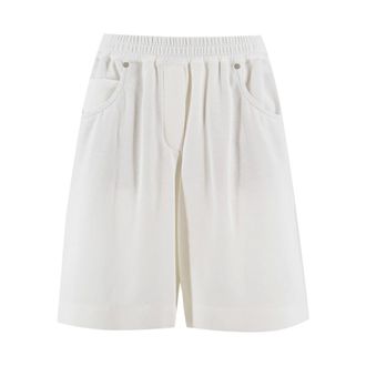 Brunello Cucinelli Dames, Korte broeken, Wit, Maat: XS