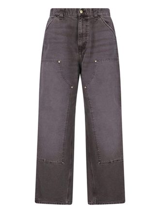 Carhartt Work in Progress Brown OG Double Knee Organic Cotton Denim Wide-Leg Pants