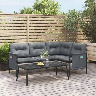 vidaXL Juego De Muebles De Jard&iacute;n 2 Piezas Acero Gris Antracita Vidaxl