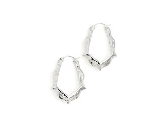 Kendra Scott Adriana Scallop Frame Hoop Womens Earrings Earring Silver, Brass