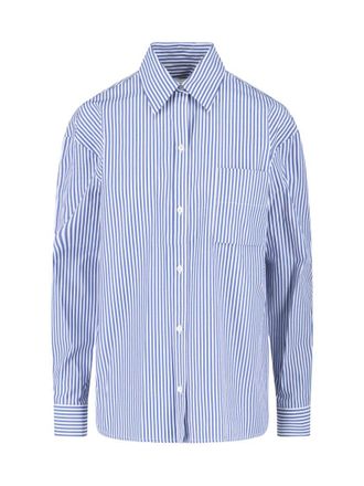 Sibel Saral Striped Cotton Shirt - Blue