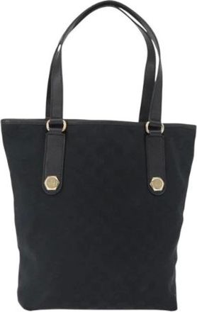 Gucci Pre-owned Tote Bags, female, Black, Size: ONE SIZE Pre-owned Canvas Tote Bag