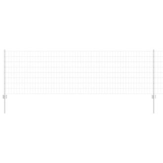 Berkfield Home Durable Euro Fence with 5 U Posts Silver 0, 8x10 m Steel