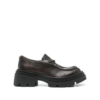 Twinset Bruine elegante loafers met ovale neus - Dames - Loafers - Bruin - 41 EU - Schoenen