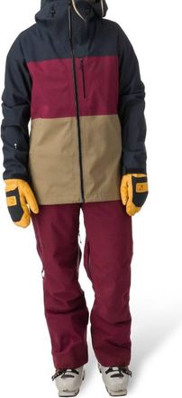 FlyLow Lucy Ski Jacket In Black/ruby/capers