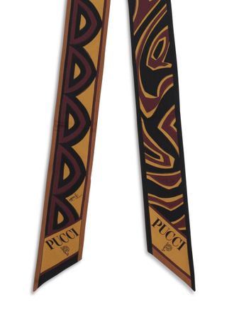 Emilio Pucci Silk Twill Graphic Print Scarf - Bordeaux