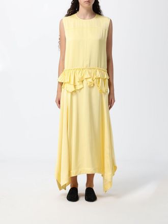 Jil Sander Abito asimmetrico in viscosa con rouches