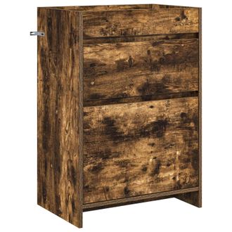 vidaXL Gabinete De Ba&ntilde;o Debajo Del Lavabo Roble Ahumado Vidaxl