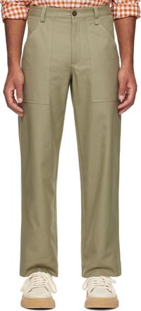【関税・送料込み】MAISON KITSUNE PANTS BEIGE COTTON PANTS CASUAL PANTS | Maison Kitsuné