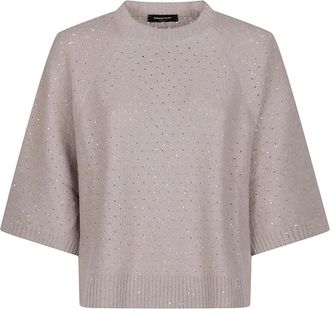 Fabiana Filippi Round-neck Truien - Dames - Ronde hals truien - Grijs - S - Truien & Vesten