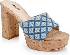 L'agence Gabriell Platform Slide Sandal in Light Denim at Nordstrom Rack, Size 9.5