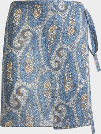 Etro Paisley Wrap Mini Skirt