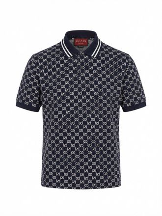 Gucci Gg Jacquard Short Sleeve Polo