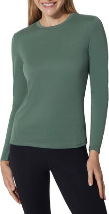 90 Degree by Reflex 2-Pack Assorted Rib Zena Crew Fit Baby T-Shirt in Earthy Olive/Dark Grey at Nordstrom Rack, Size X-Large