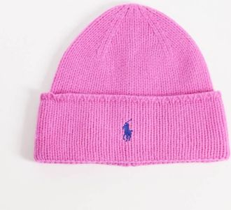 Polo Ralph Lauren Berretto blu con Pony-Rosa