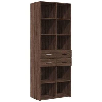 vidaXL Vidaxl - Aparador alto madera de ingeniería marrón roble 70x42,5x185 cm