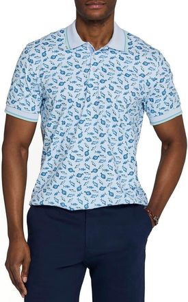 ConStruct Slim Fit Gone Fishing Polo Short Sleeve Shirt in Navy/green at Nordstrom, Size Xx-Large