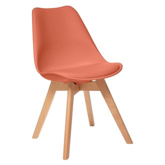 Atmosphera Sedia Baya Terracotta Rosa Gambe In Faggio - Atmosphera Cr&eacute;ateur DInt&eacute;rieur