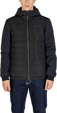Calvin Klein Mens Quilted Jacket Hooded Style - Black Recycled Material - Size EU 54 (Mens)