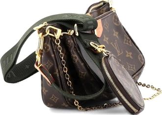 Louis Vuitton Borsa a tracolla Multi Pochette Accessoires in tela con monogramma - Marrone