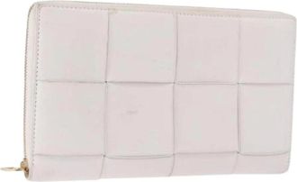 Bottega Veneta Pre-owned Long Wallet - Dames - Vintage Accessoires - Wit - ONE Size - Leer - Vintage