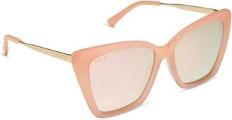DIFF Eyewear Womens Becky Ii Oversized Sunglasses In Peach/cherry Blossom Mirror