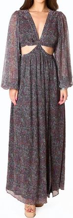 BuddyLove Yvonne Long Sleeve Maxi Dress In Ozark