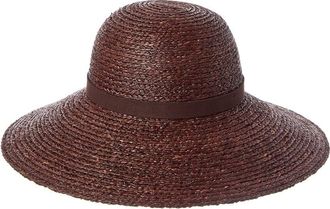 Bruno Magli Wide Brim Round Crown Straw Sun Hat