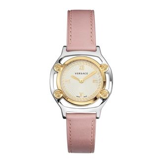 Versace Elegant Horloge - Dames - Horloges - Roze - ONE Size - Leer - Accessoires