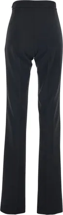 Elisabetta Franchi Womens Pants High-Waisted Black Polyester Trousers