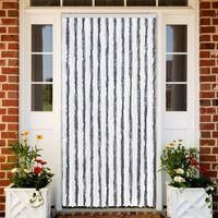 OEM Mosquitera De Chenilla Gris Y Blanca De 100 X 220 Cm - Crezuo