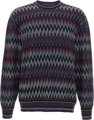 Missoni Gebreide kleding - Heren - Ronde hals truien - Veelkleurig - L - Wol - Truien & Vesten