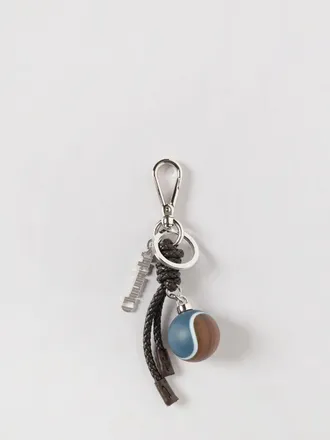 Churchs Portachiavi in ottone e pelle intrecciata con charms
