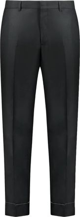 Brioni Getailleerde wollen broek - Heren - Nette broeken - Zwart - 2XL - Wol - Broeken