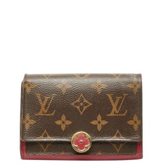 Louis Vuitton Brown Fuchsia Monogram Monogram Wallet (Bi-Fold) (Pre-Owned)