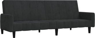 vidaXL Sof&aacute; Cama De 2 Plazas Terciopelo Negro Vidaxl
