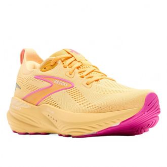 Brooks Womens Glycerin Gts 22 Running Shoes In Sherbert/apricot/pink