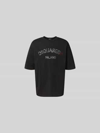 Dsquared2 T-Shirt mit Label-Print in Black, Gr&ouml;&szlig;e XXL
