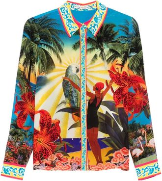 Alice & Olivia Camicia Willa con stampa - Verde