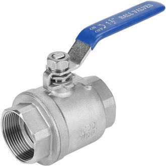 OEM V&aacute;lvula De Bola De 1-1/2 Dn40 1000 Wog, Rosca Interna, Acero Inoxidable 304, Dos Piezas Con Manija - Crezuo